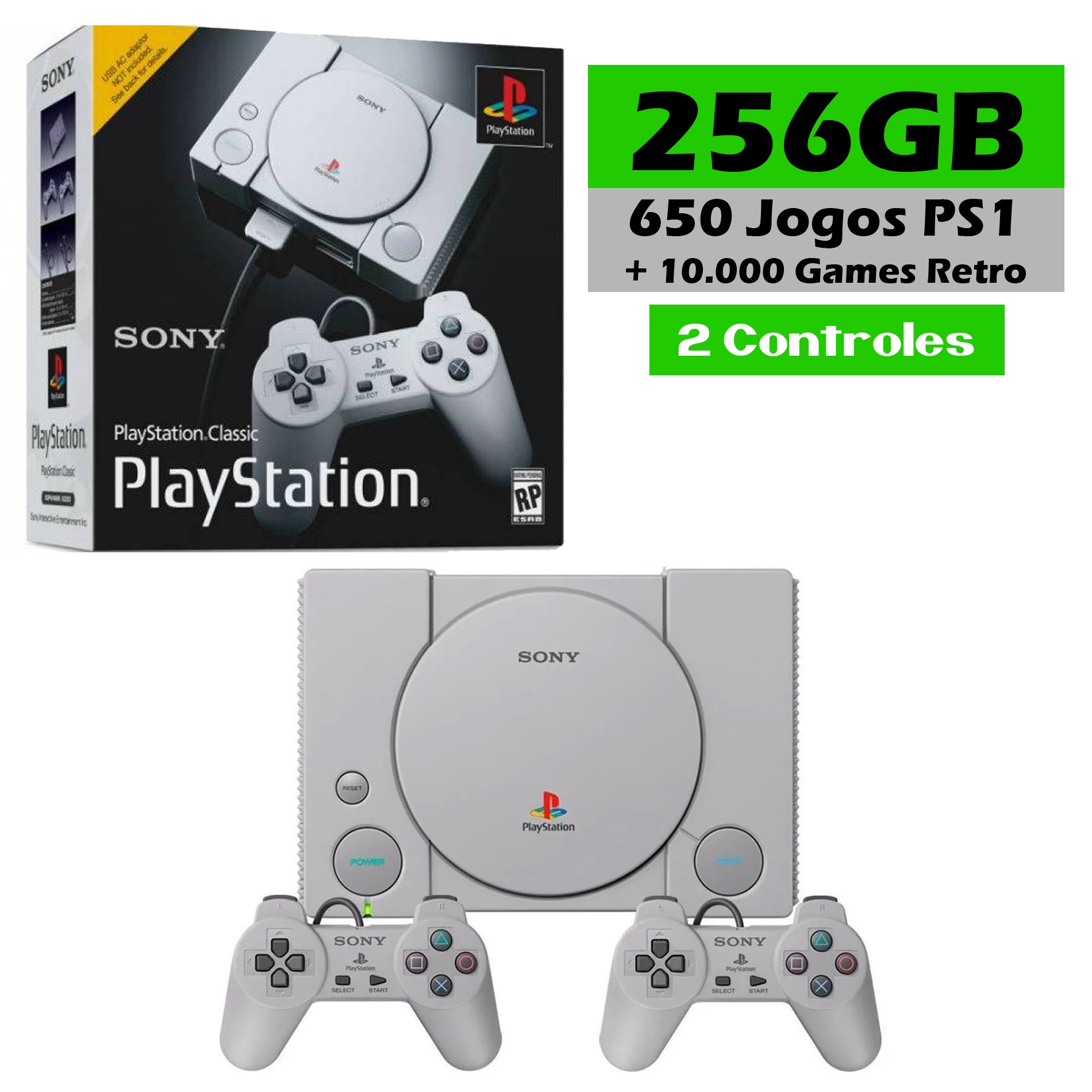 Playstation Classic Retro 256GB - Game com Café.com