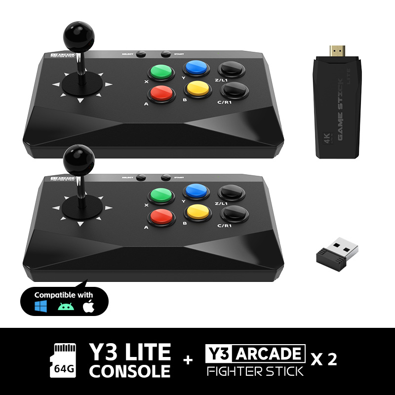 Compactocontrole Arcade Controle Arcade Fliperama com Jogos Retro - Game com Café.com