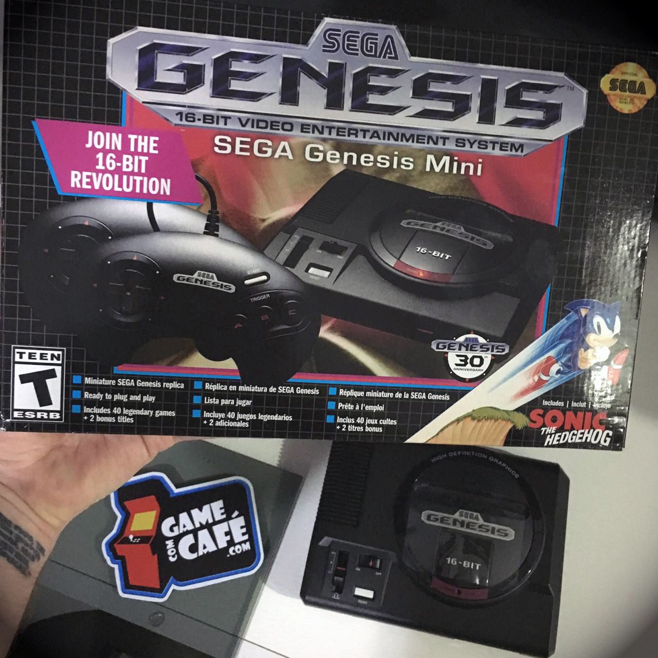 Mini SEGA Genesis 42 Jogos Mega Drive - Game com Café.com
