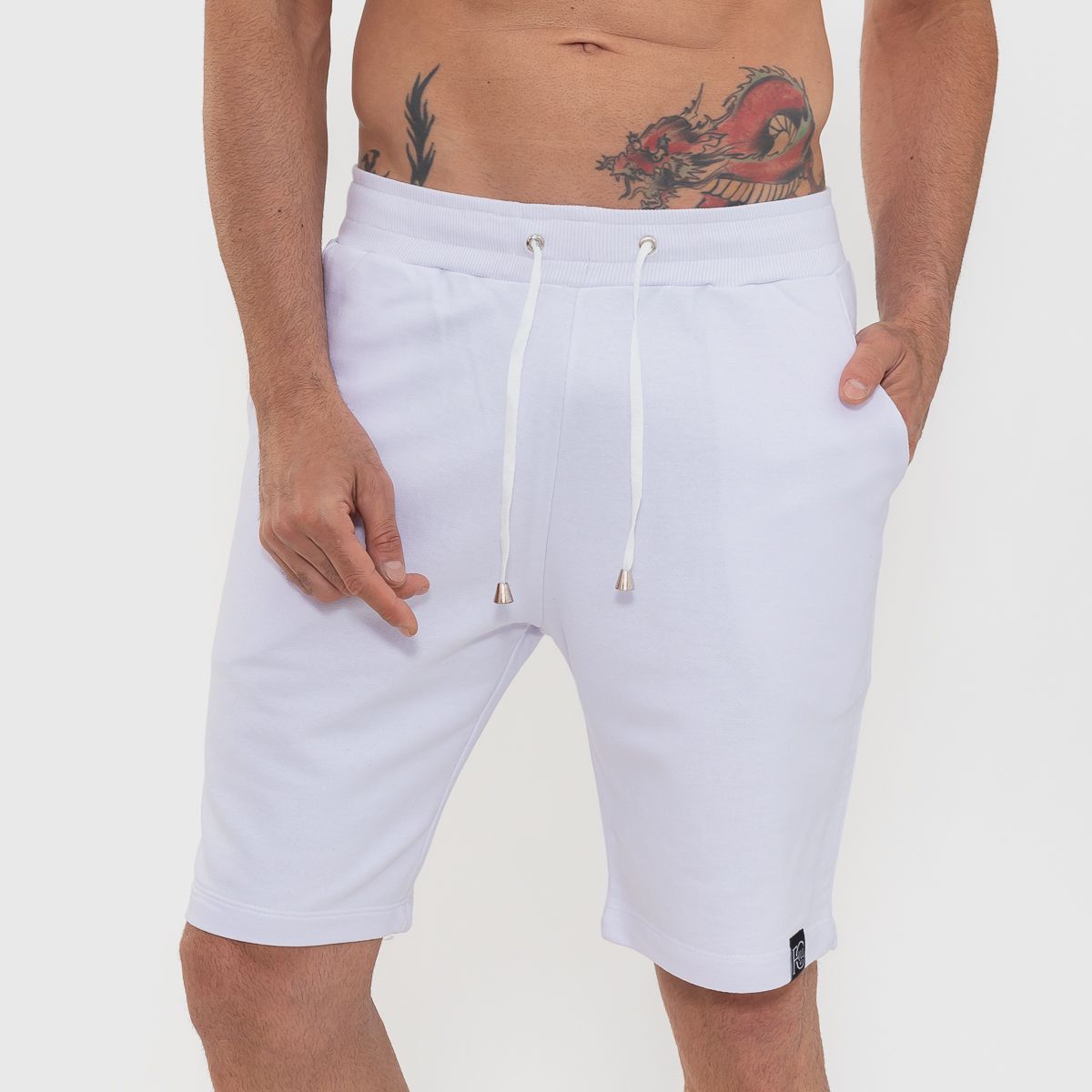 Bermuda moletom cheap branca
