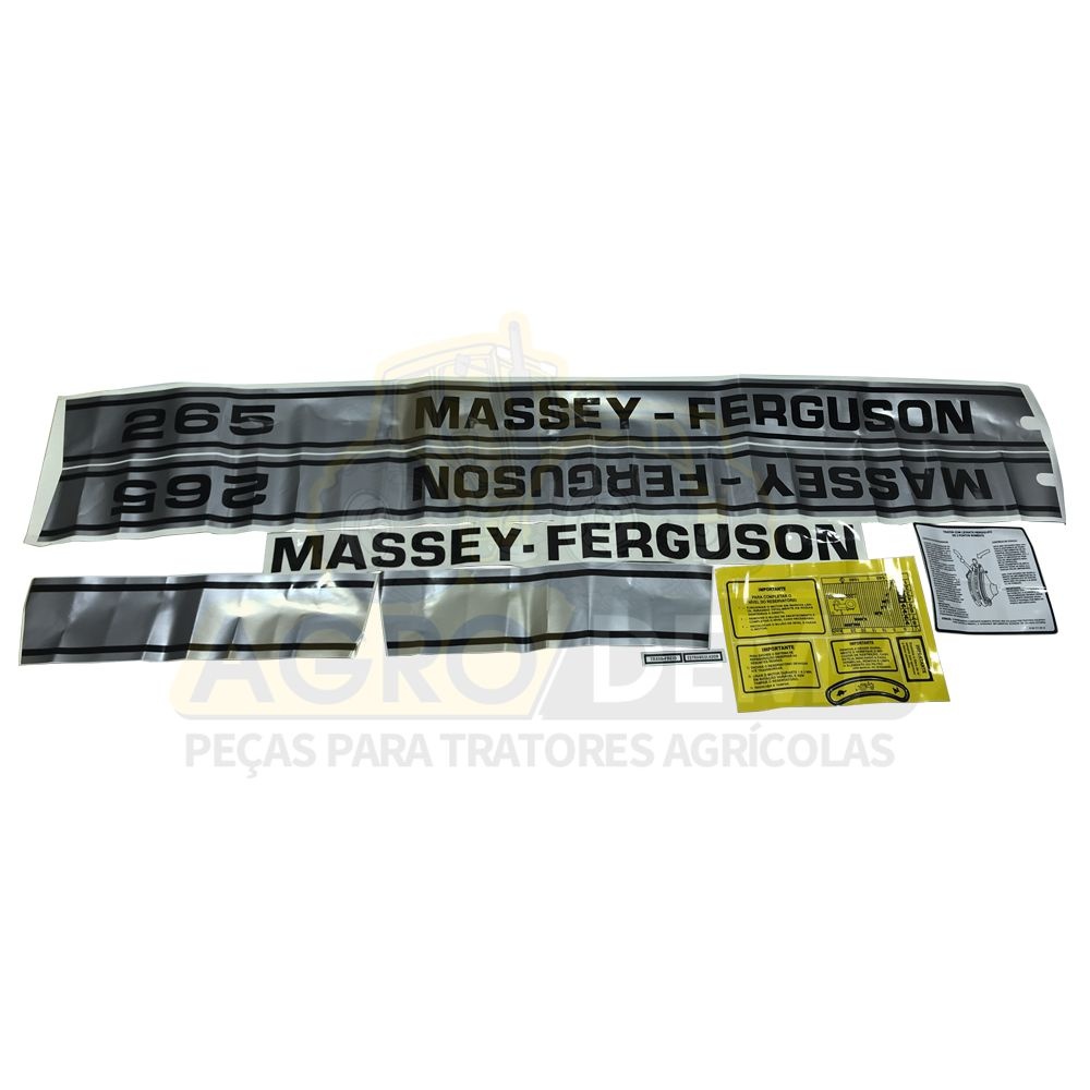 Jogo De Decalque Adesivo Trator Massey Ferguson 55X - R.E. PEÇAS