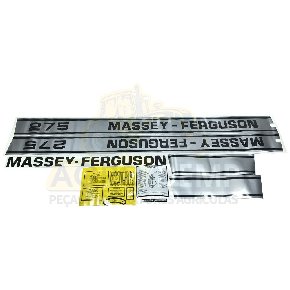 LS Máquinas  Jogo De Decalque Trator Massey Ferguson 55x