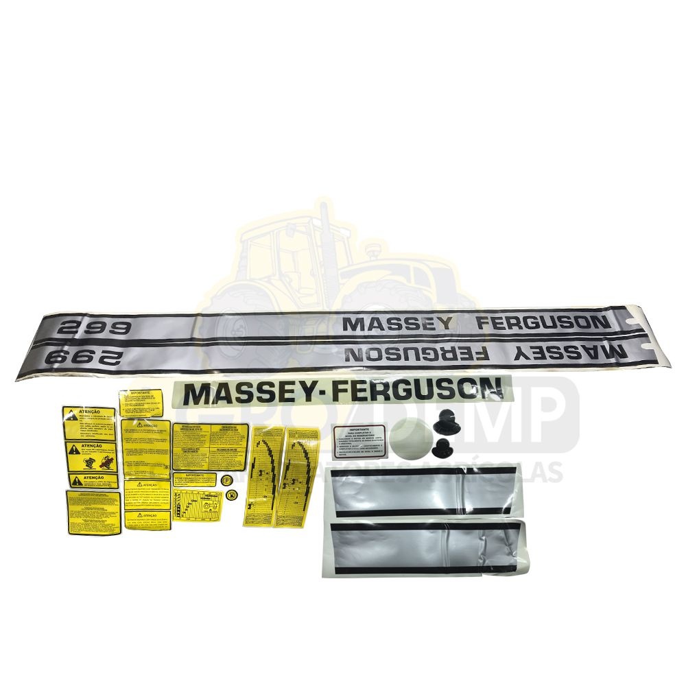 JOGO DE DECALQUE ADESIVOS - MASSEY FERGUSON 50X - 2730826 - Agrodemp  Tratores, Loja de Peças para Tratores