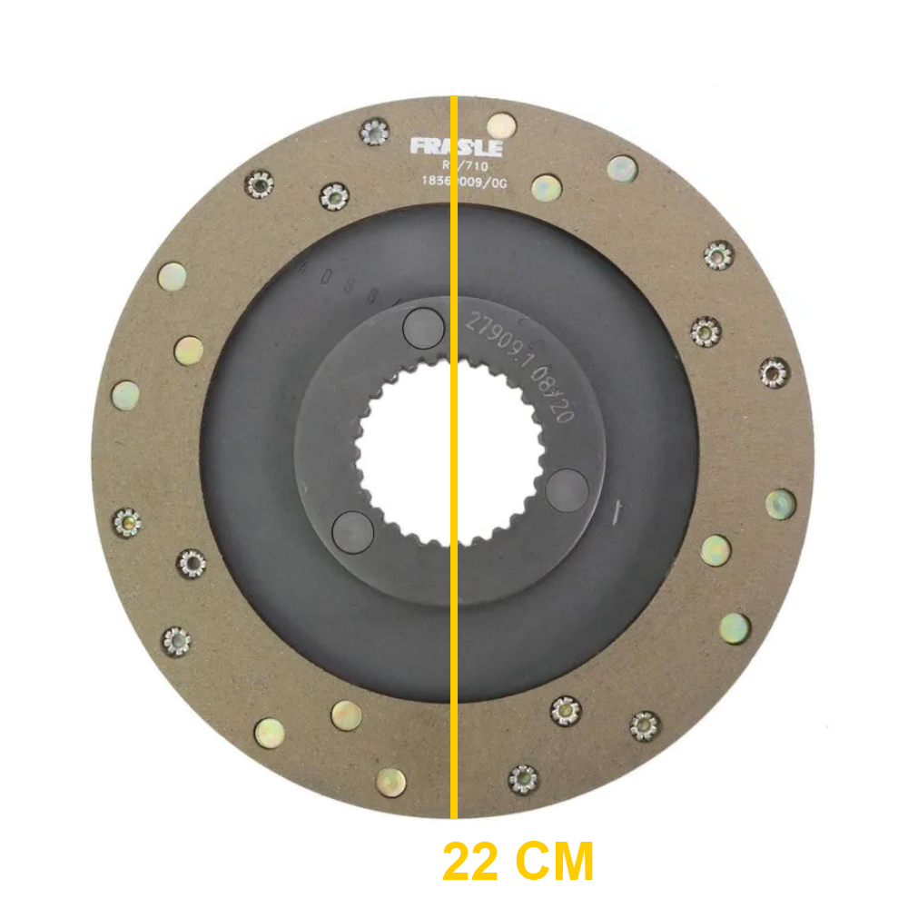 KIT COMANDO FREIO SECO COM DISCO FRASLE (22CM) - MASSEY FERGUSON 65X ...