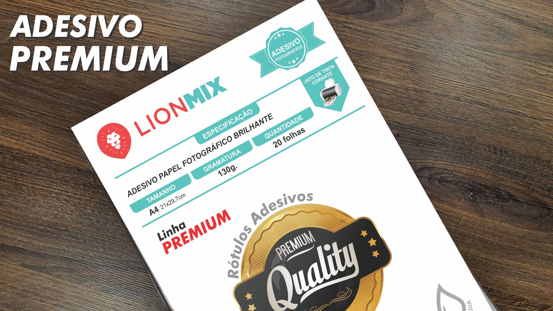 Papel Adesivo Glossy Premium G A Lion Mix Lion Mix Pap Is Para Impress O Digital