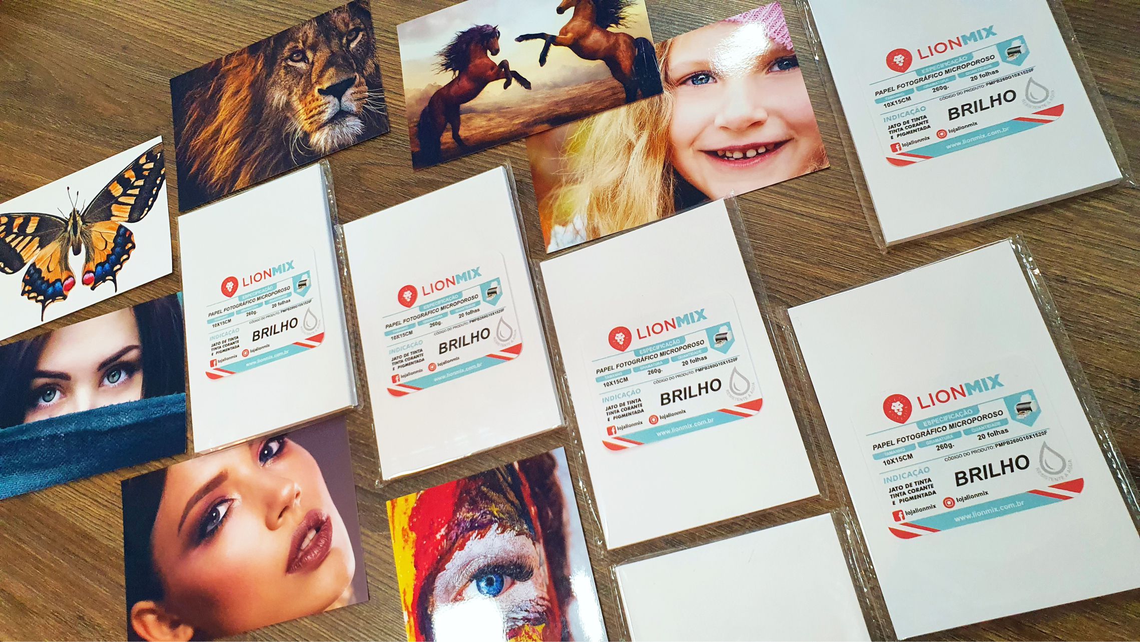 PAPEL FOTOGRÁFICO BRILHO MICROPOROSO 260G. - 10X15CM - PCT 20