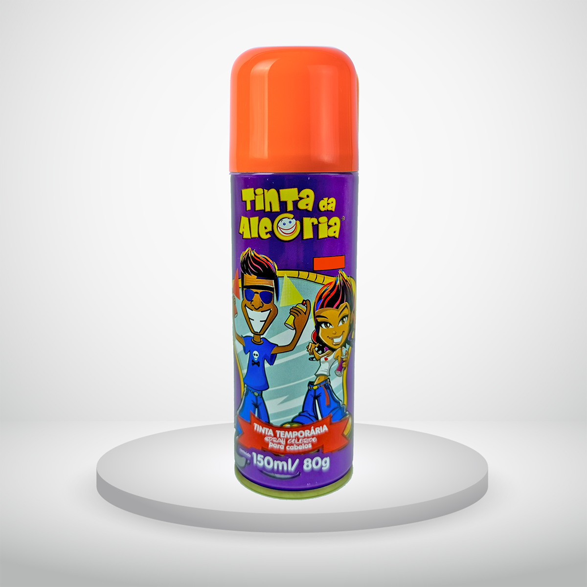 Tinta Spray Da Alegria Temporária De Cabelo Cores 150ml 80g