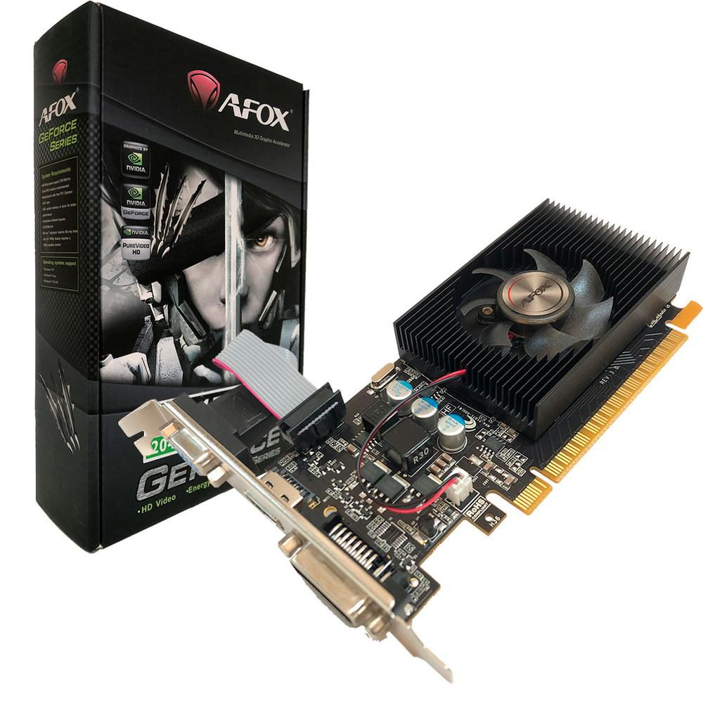 Placa de Vídeo NVIDIA Afox GeForce GT 730 4GB DDR3 128 Bits AF730-4096D3L5  (DDR3 - Afox Oficial