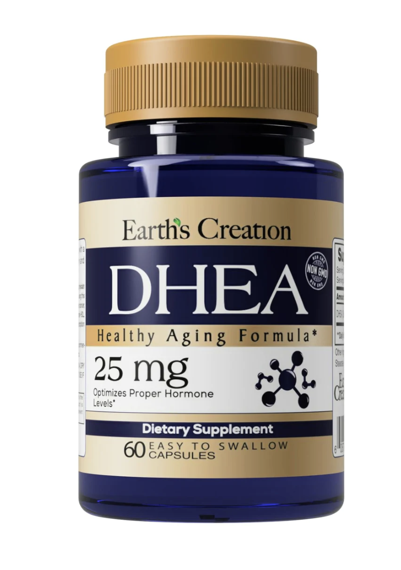 Dhea 25mg 60 Caps Earths Creation Original Importado Eua Doutor Suplementos Loja 