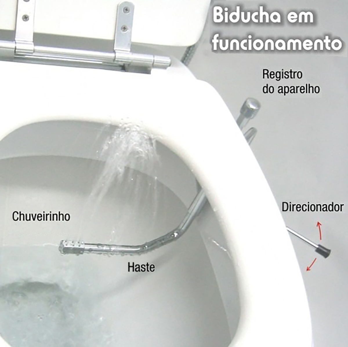 Ducha Higiênica - Bidê Duchinha no Vaso Sanitário Banheiro - Biducha