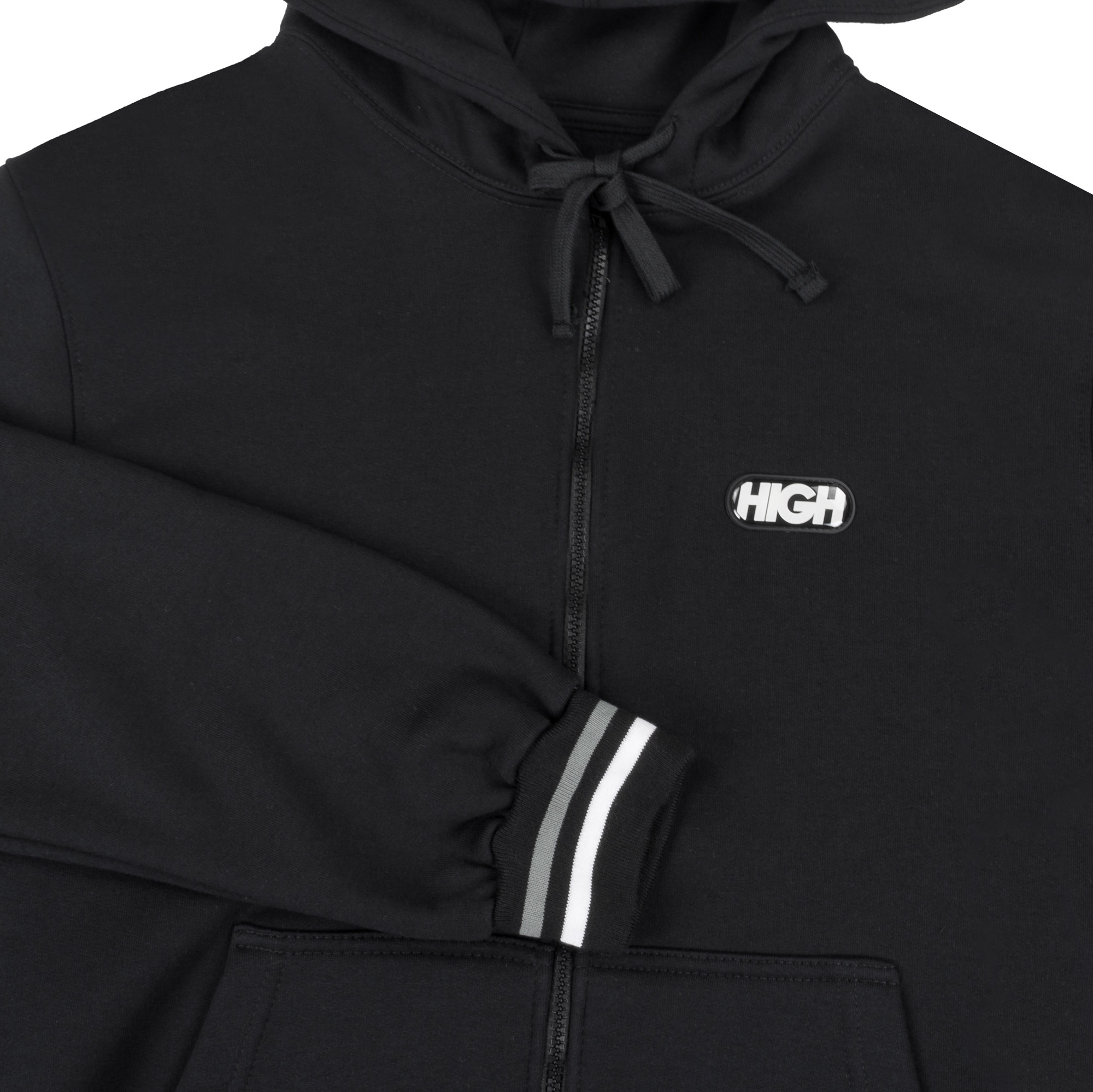 Moletom High Company Zipped Hoodie Black - So High Urban Shop