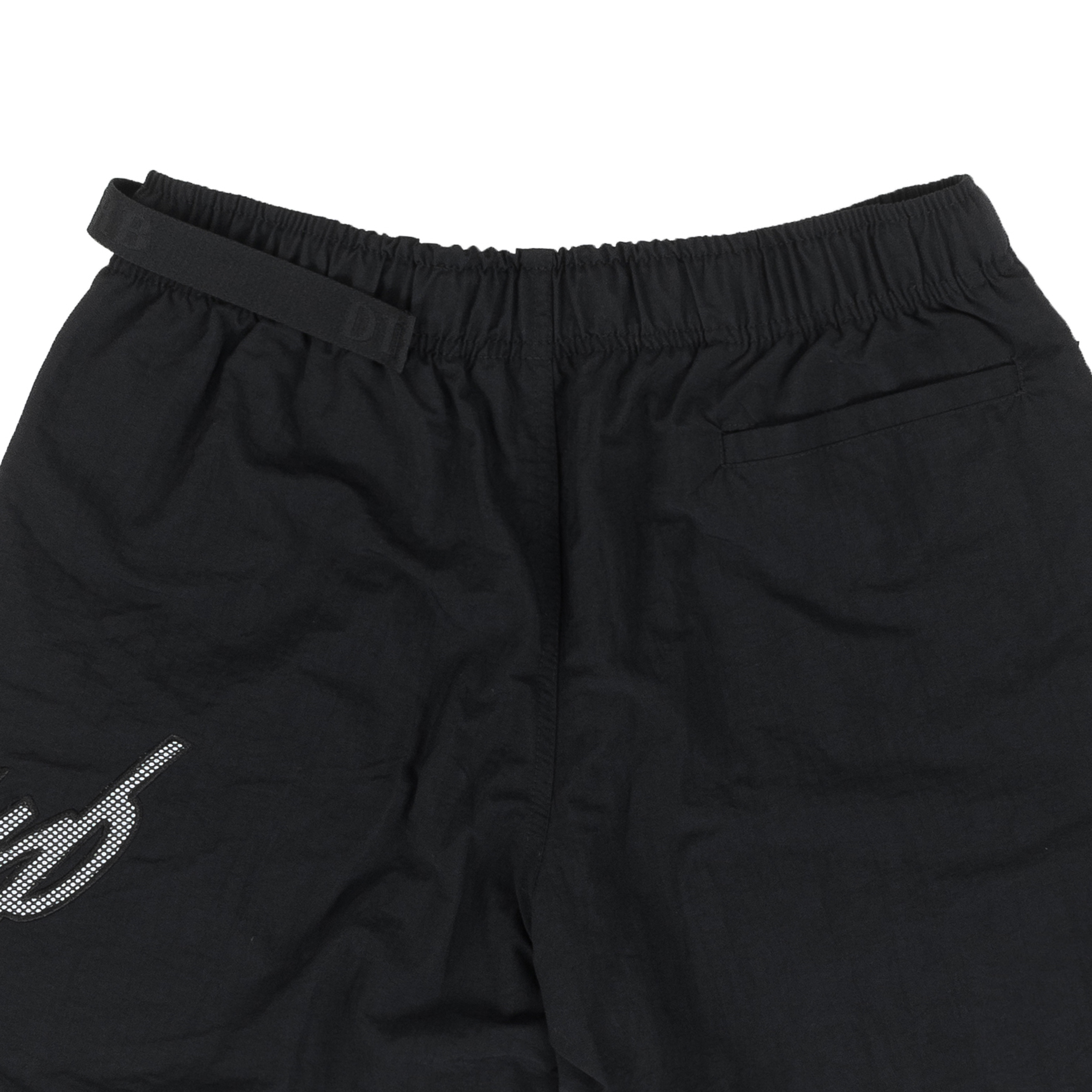 Shorts Disturb Cursive Nylon Shorts in Black - So High Urban Shop