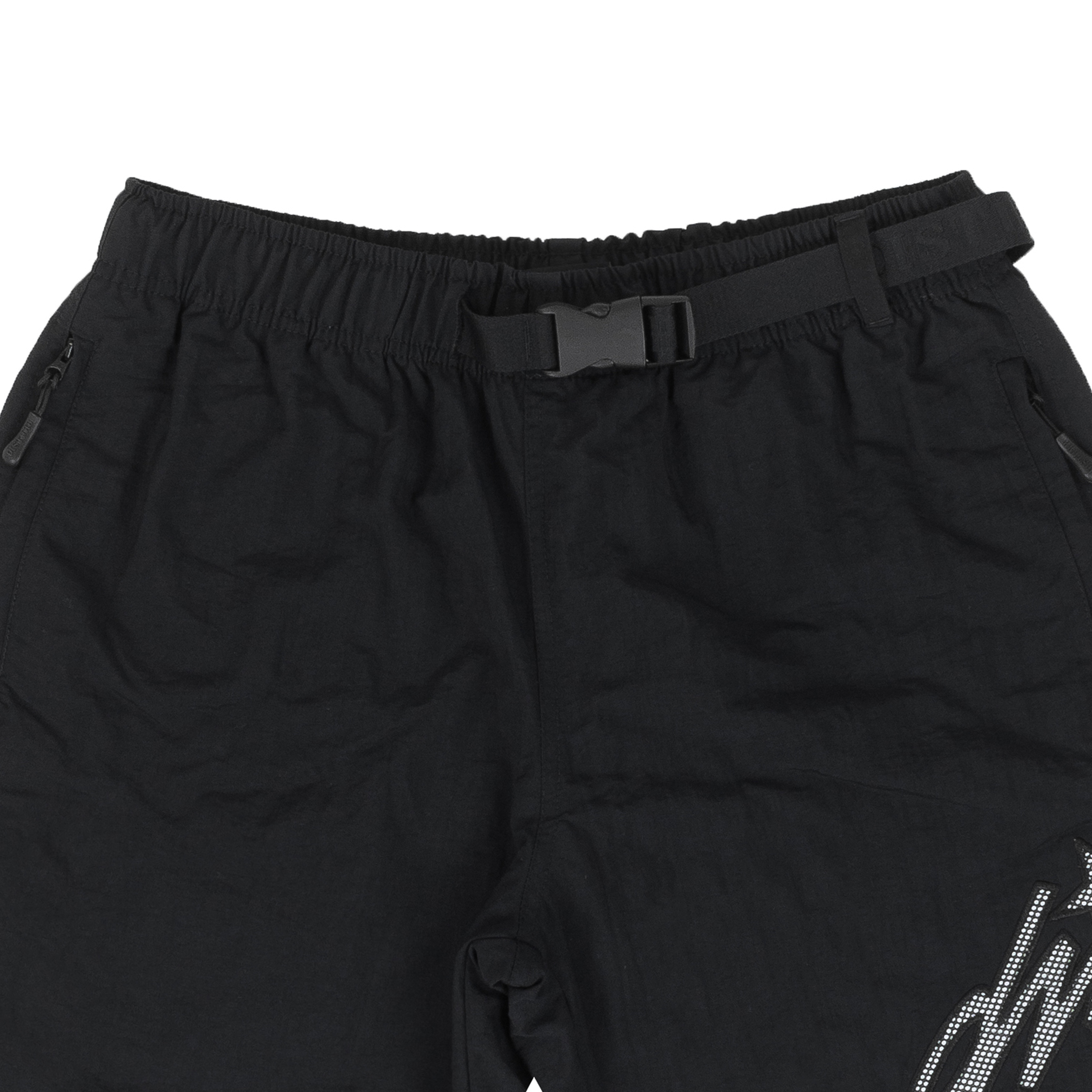 Shorts Disturb Cursive Nylon Shorts in Black - So High Urban Shop