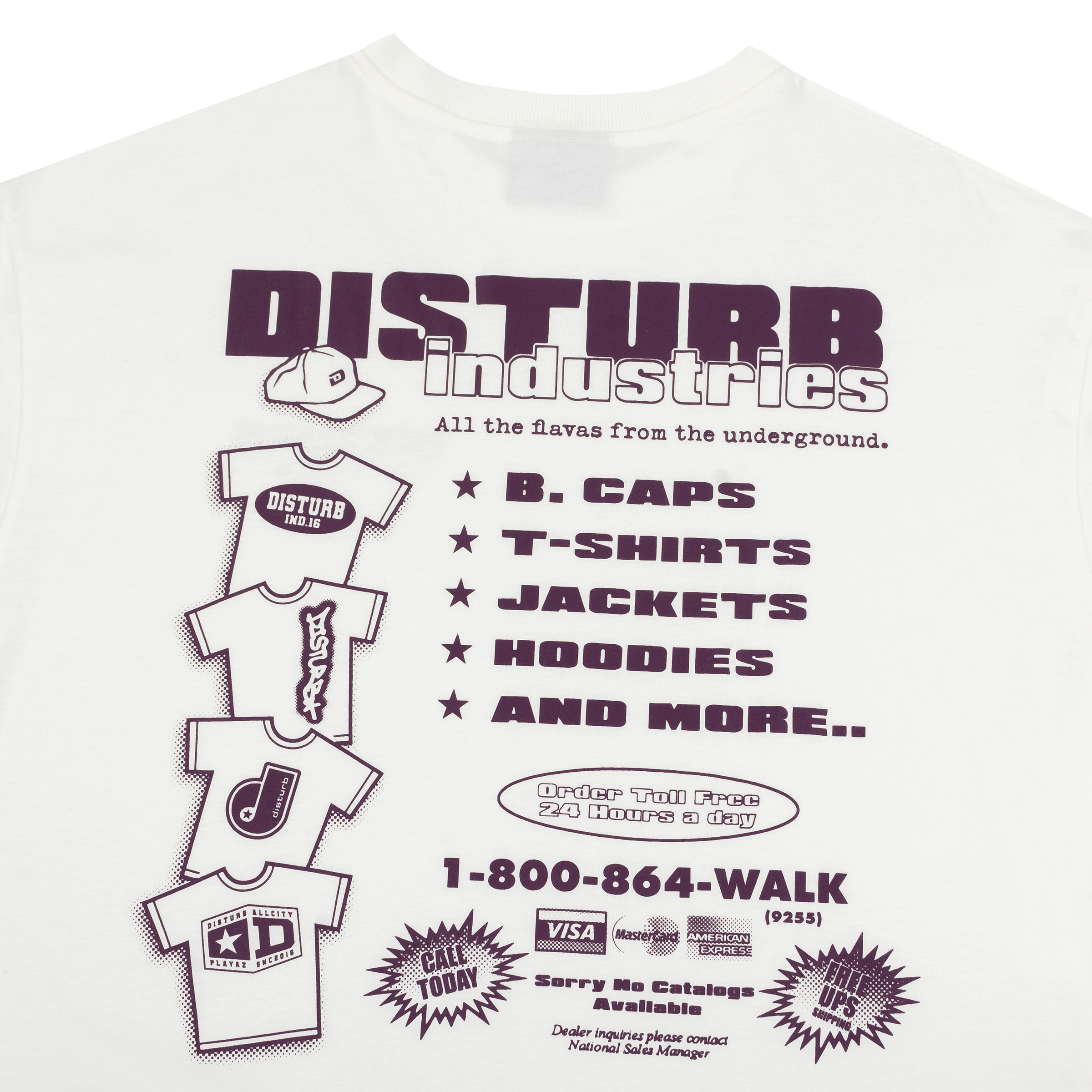 Camiseta Disturb Flymarket T Shirt in Off-White - So High Urban Shop