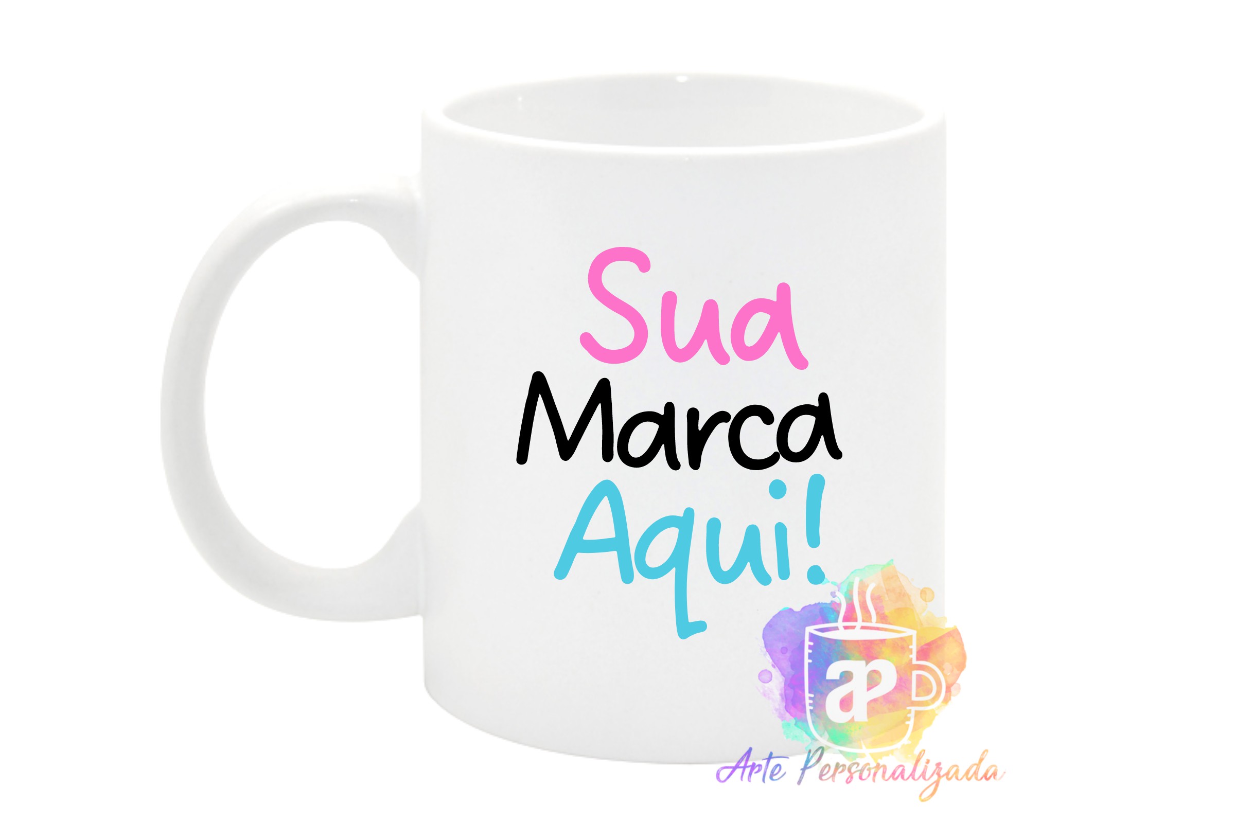 Caneca Branca Personalizada Foto Imagem Logo Arte