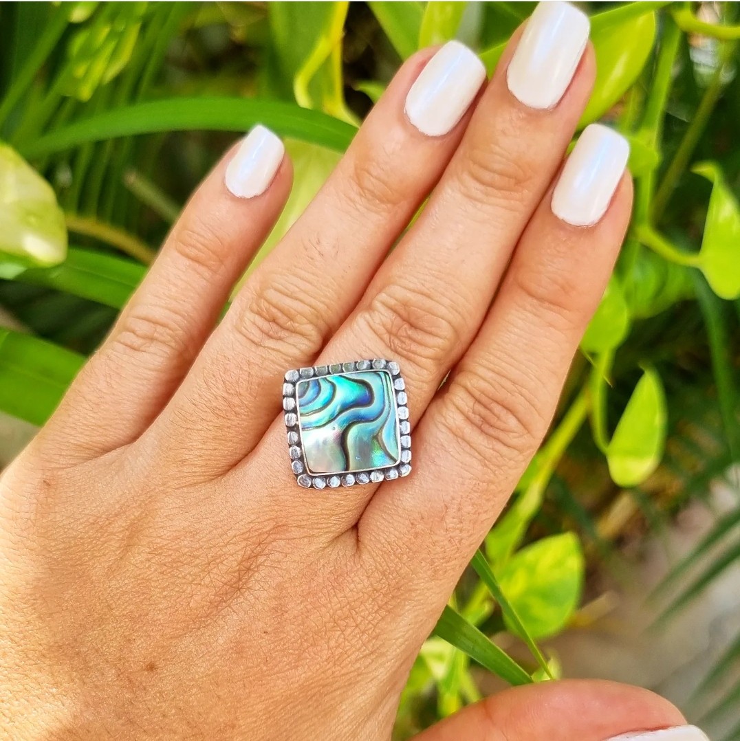 Orecchini Reversibili Les Poulettes In Argento 925 – Lacrima Avorio E Abalone Madreperla