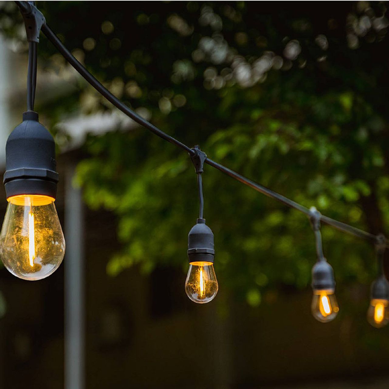 Varal de Luzes Solar Cordão Externo 8 Lâmpadas LED Filamento Luz ...