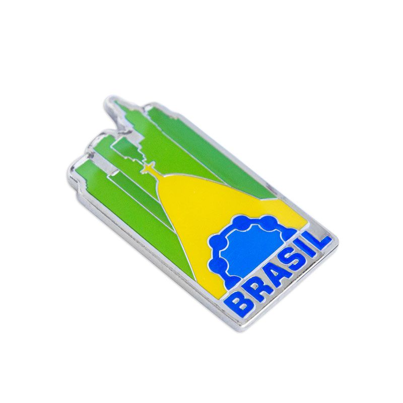 Imã de geladeira de metal ícones - Brasil - Brazilian Wave