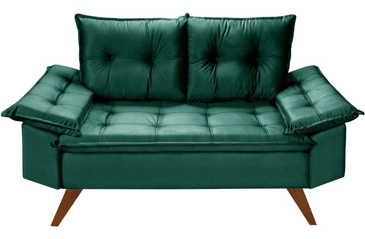 【IDEE】AO SOFA (2) Green Jogo de Sofá Verde 2 e 3 Lugares em Suede - Zargo