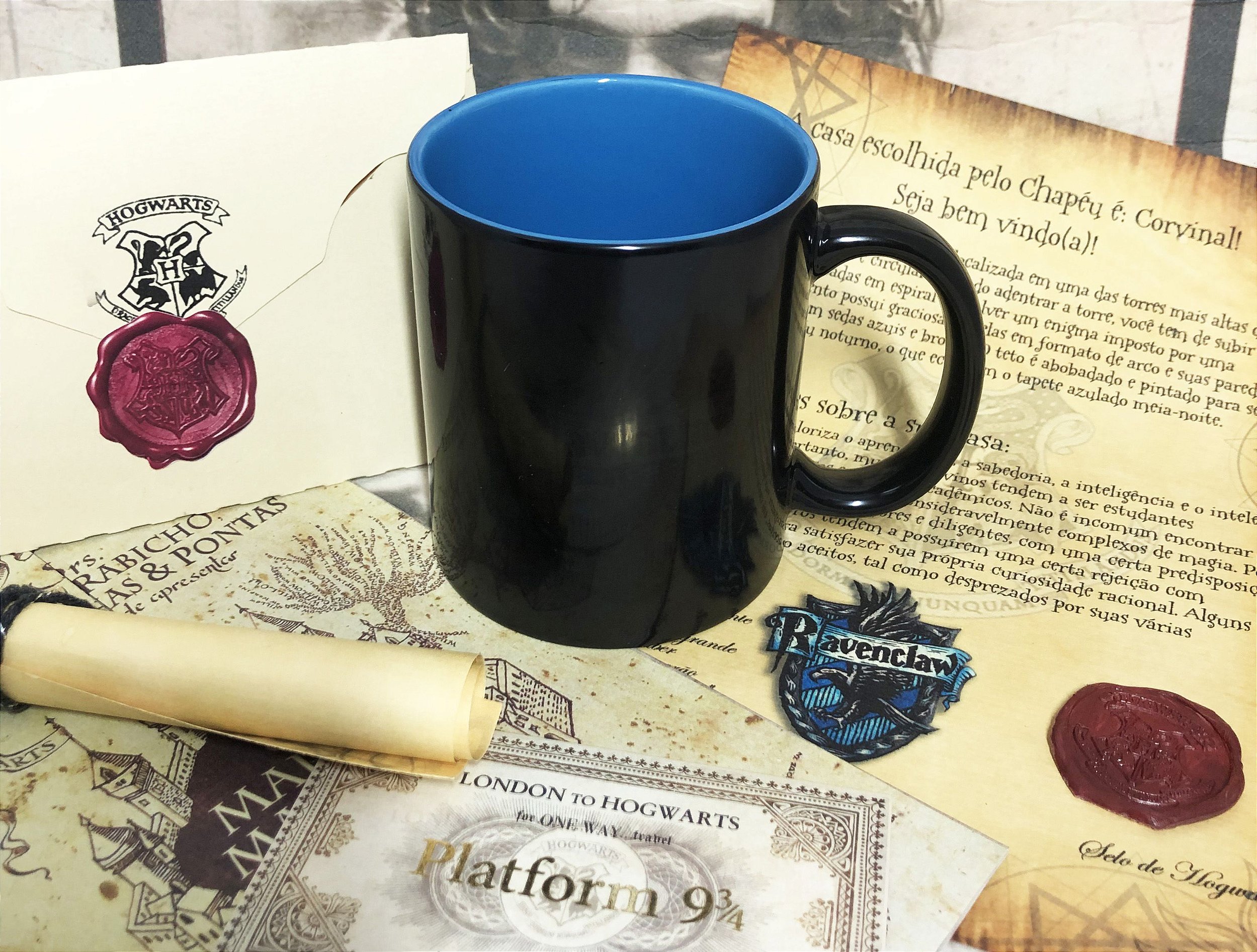 Kit Harry Potter – Convocação - Com Carta + Mapa + Bilhete + Lista