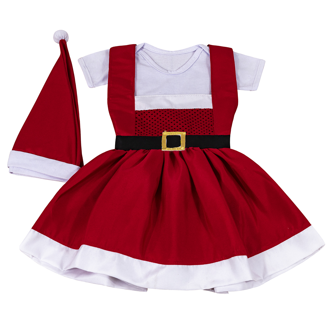 Vestido Vermelho Natal Bebê Menina - SACOLA DO BEBÊ