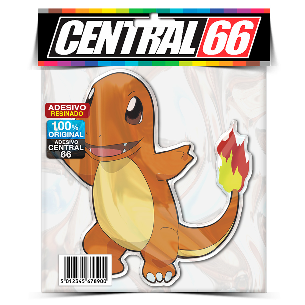 Adesivo Pokémon Charizard Grande Brilhante (20x15cm)