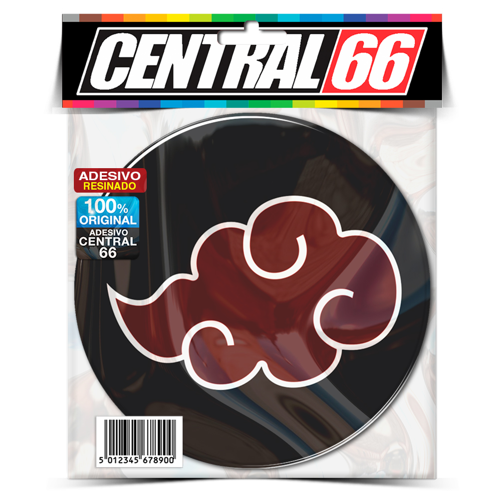 Adesivo Resinado Redondo Naruto - Nuvem - Central 66