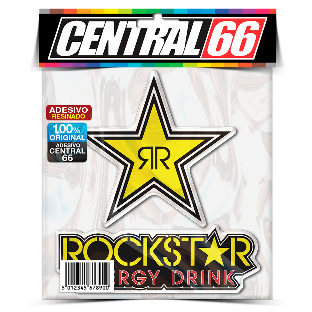 Adesivo Resinado Rockstar Drink com escrita - Central 66