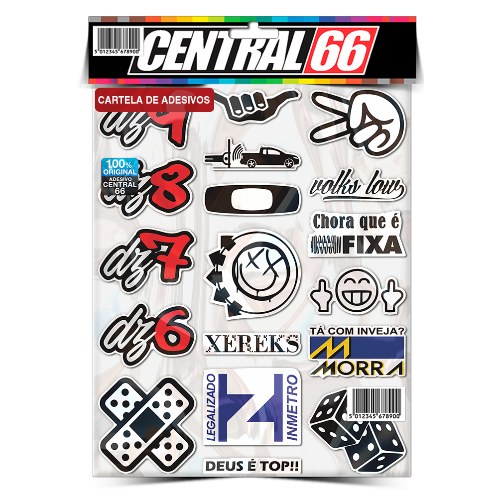 CARTELA 04 Adesivos Tuning Individual Stickers Moto Carro Bike