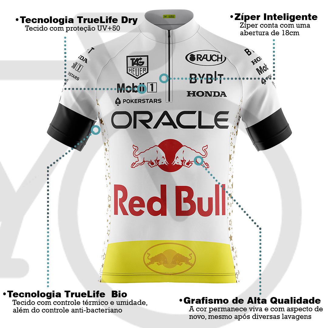 CAMISA CICLISMO MOUNTAIN BIKE MASCULINA RED BULL COM BOLSOS - Ciclista ...