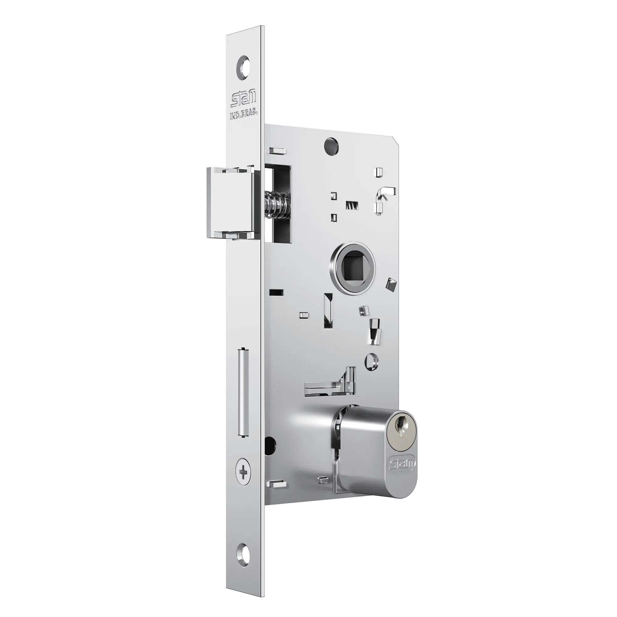 Fechadura Externa Porta De Aluminio 803/33 Inox Stam