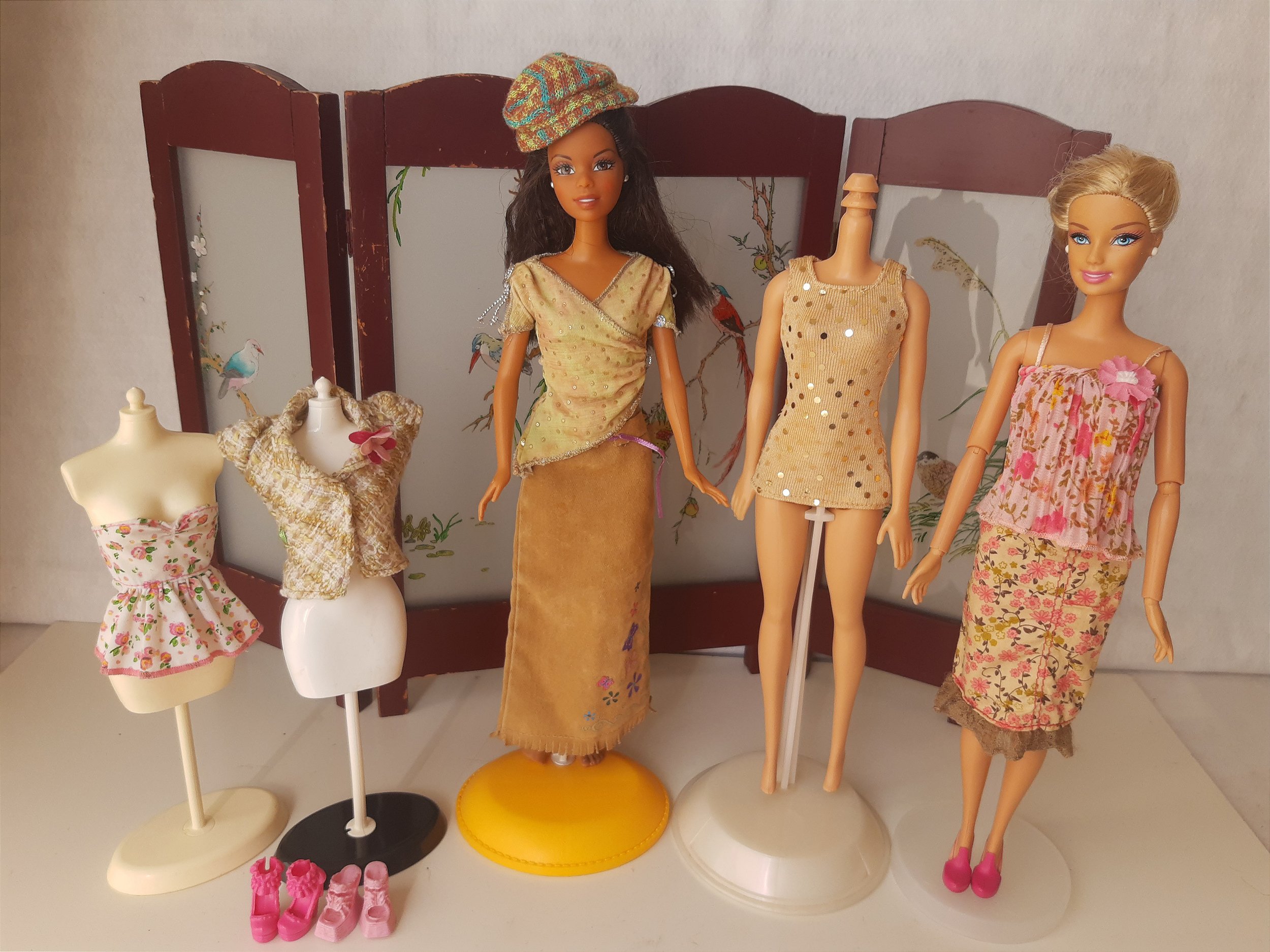 Compra online de Roupas de boneca para boneca barbie, lote de