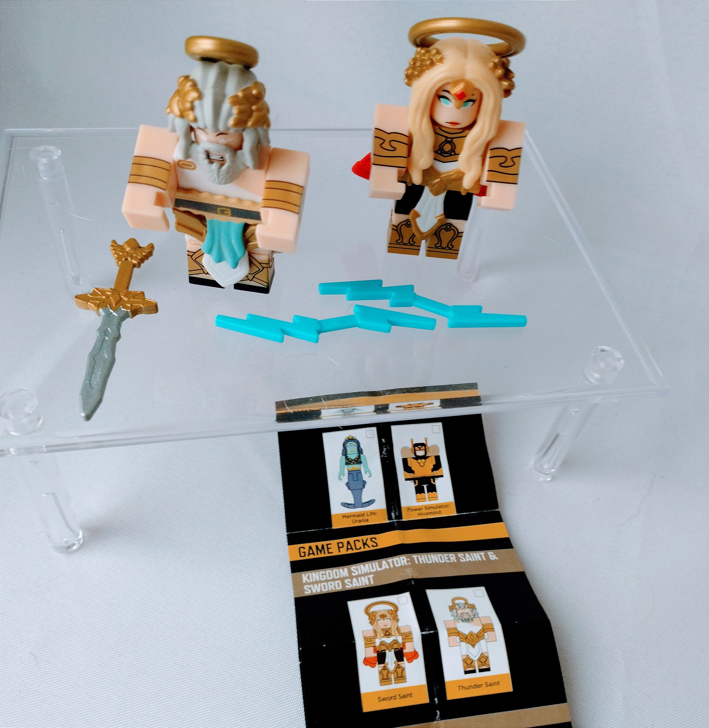 Boneco Articulado - Roblox - Thunder Saint & Sword Saint P. - 8 cm - Sunny