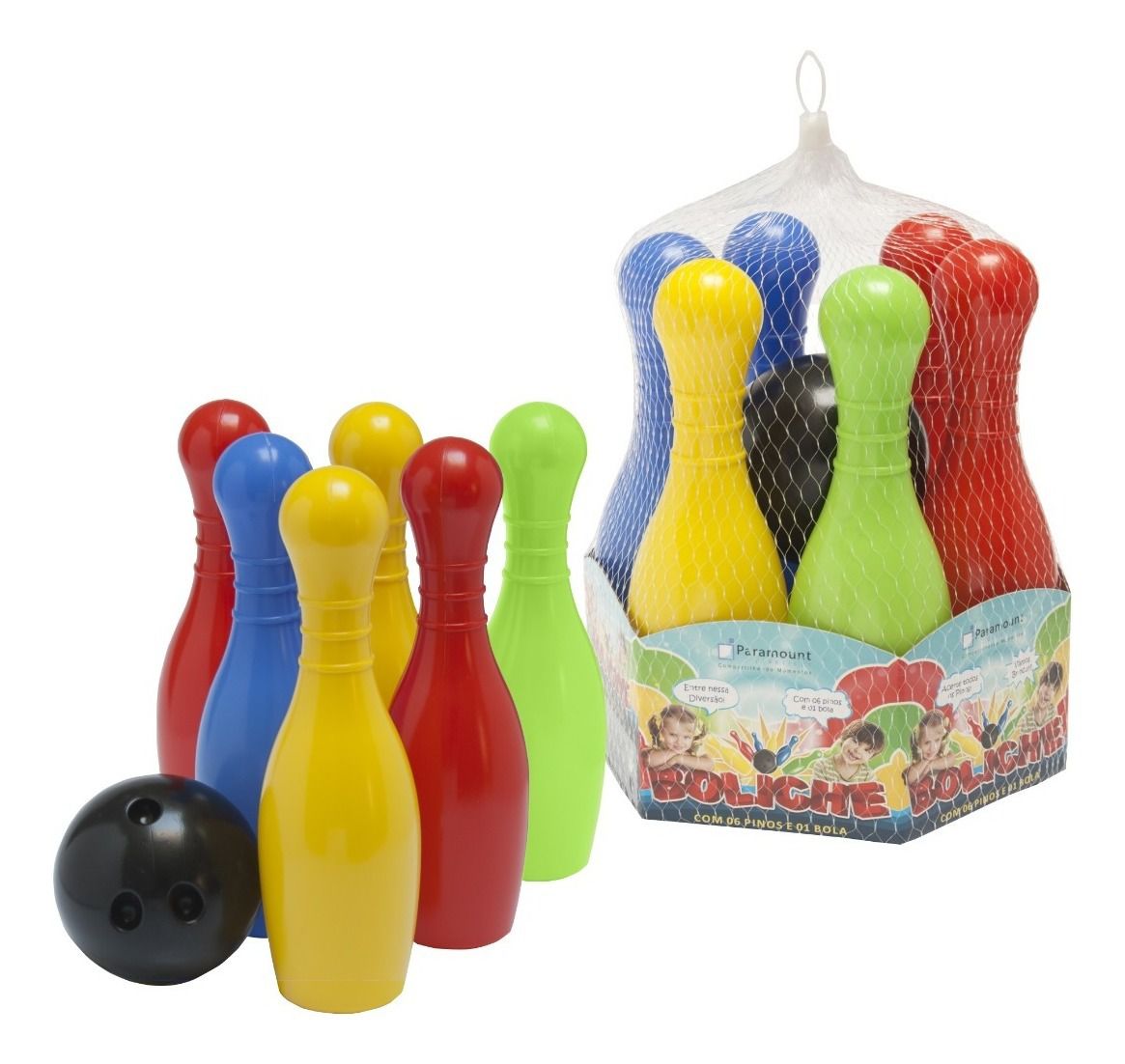 Mini Jogo De Boliche Com 10 Pinos 9,5Cm Brinquedo Infantil - Feira