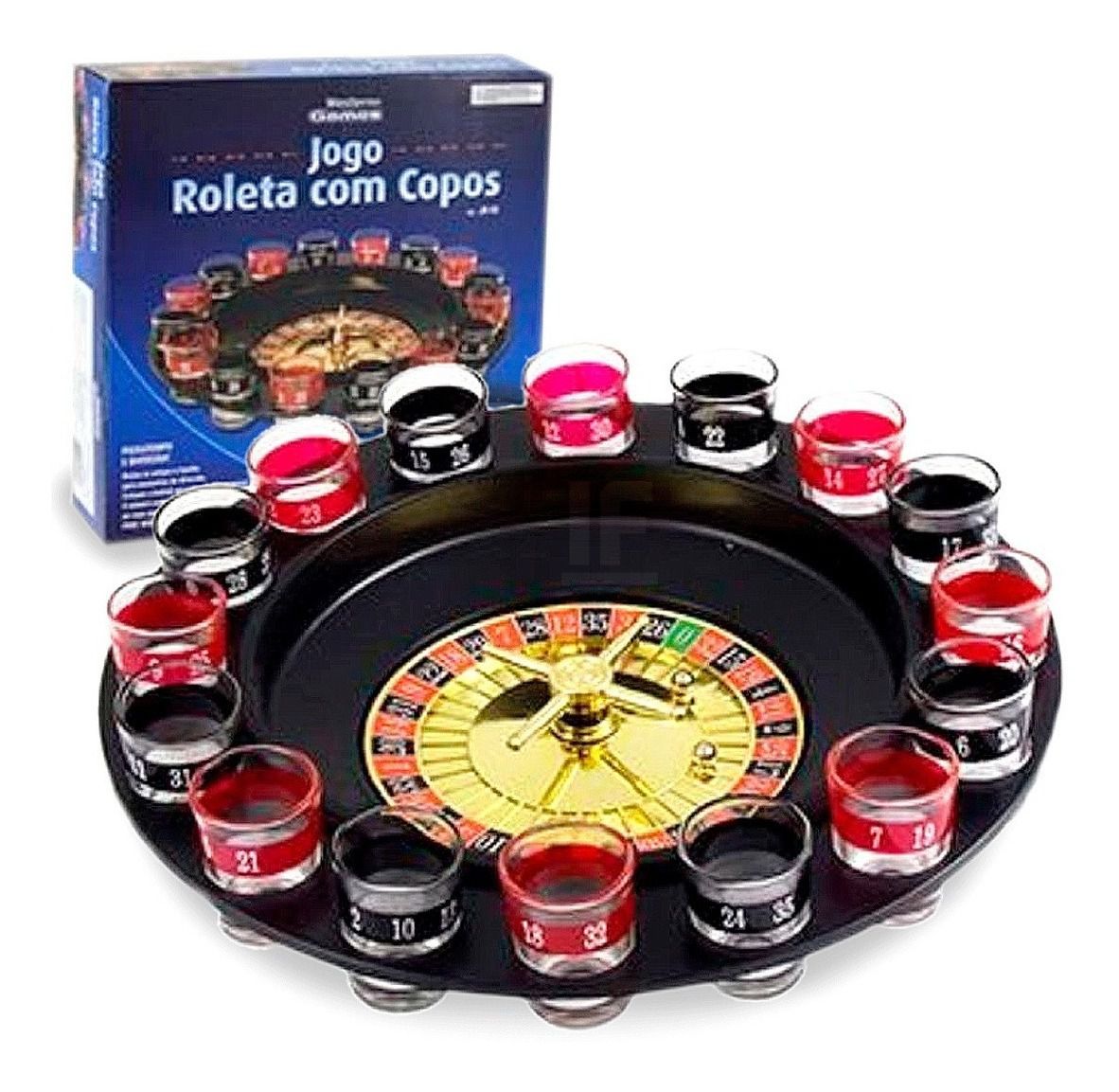 Jogo roleta drink shot com 16 copinhos de bebida dose cassino thata  esportes