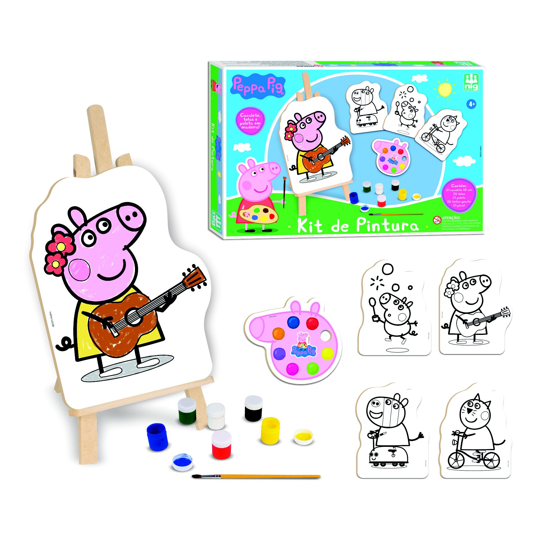 Kit de Atividade Jogo da Memória Pintura Dominó Peppa Pig