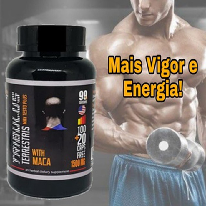 TRIBULUS TERRESTRIS COM MACA PERUANA MAX TESTO PLUS 99 SAPONINAS Armazém Santa Helena Grãos
