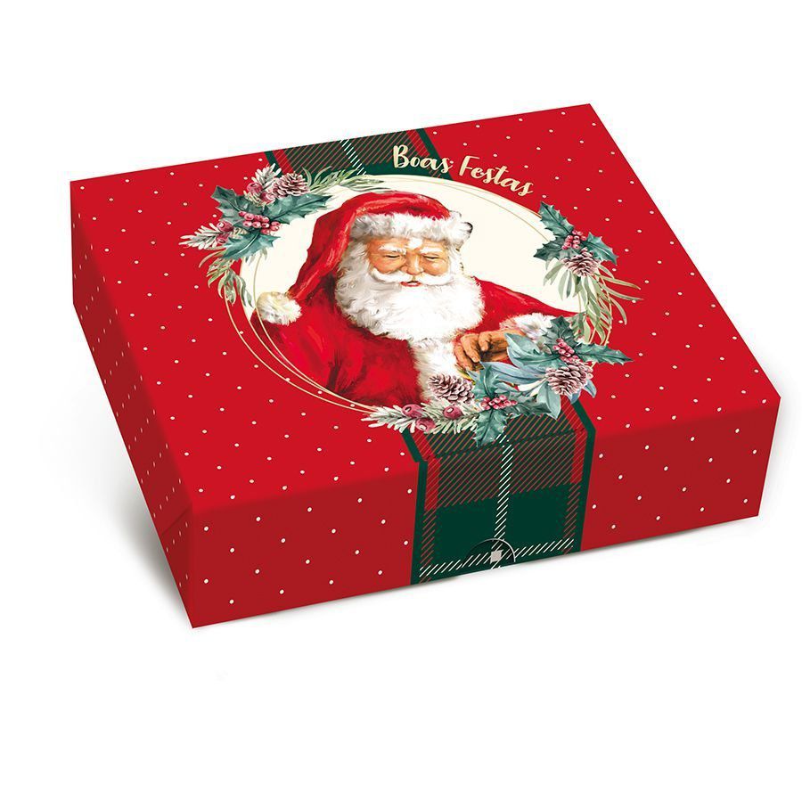 Caixa para 2 Doces Sem Visor Jingle Bell Natal Rizzo Embalagens