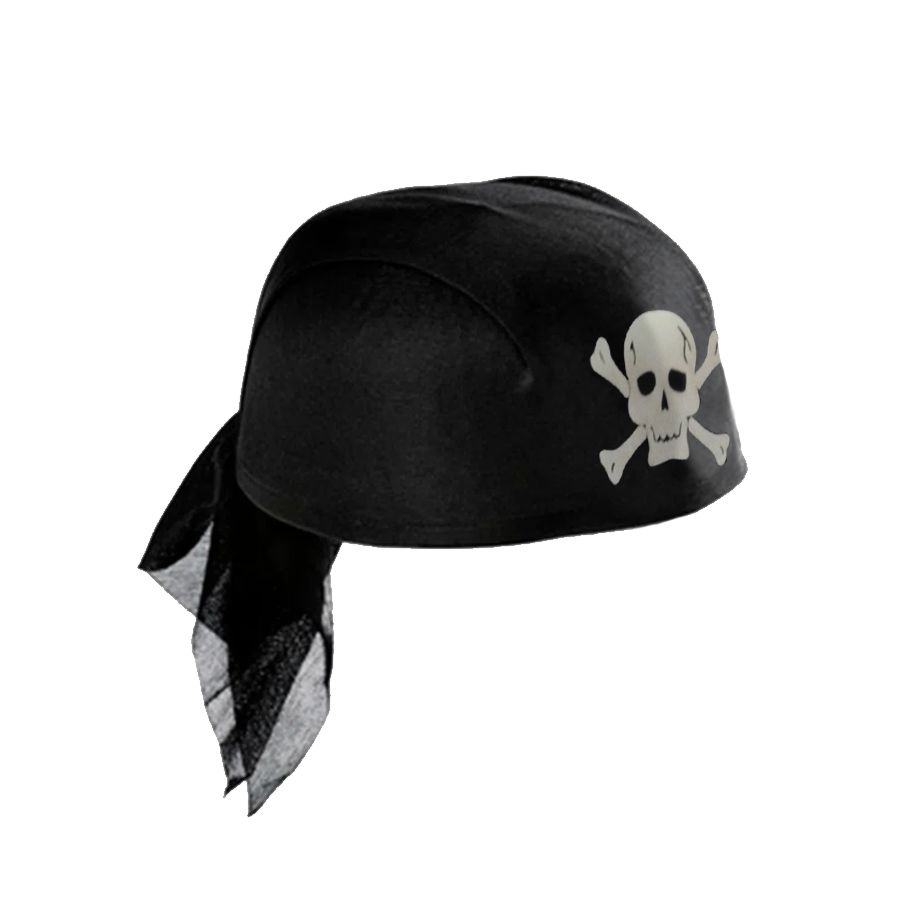 Chapéu Coquinho Pirata com Caveira e Bandana - Extra Festas