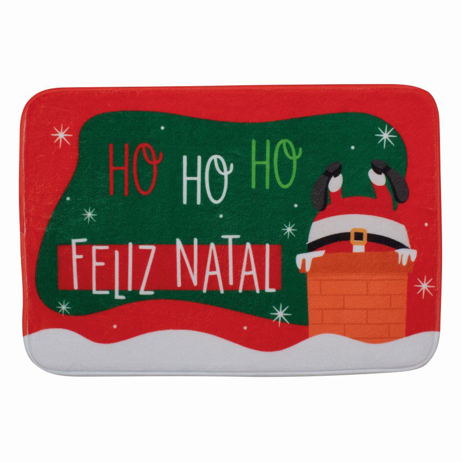 Tapete Decorativo Natal para Porta Papai Noel Ho Ho Ho - 40x60cm