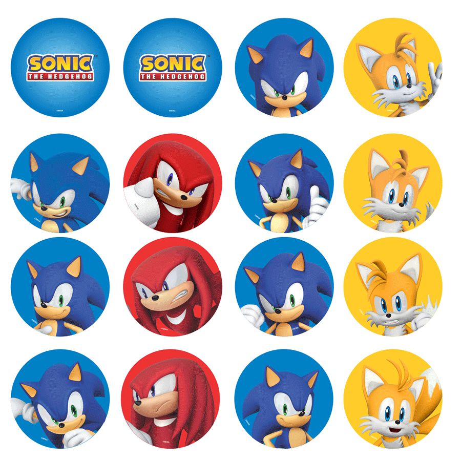 Elementos Festa Sonic para imprimir 1