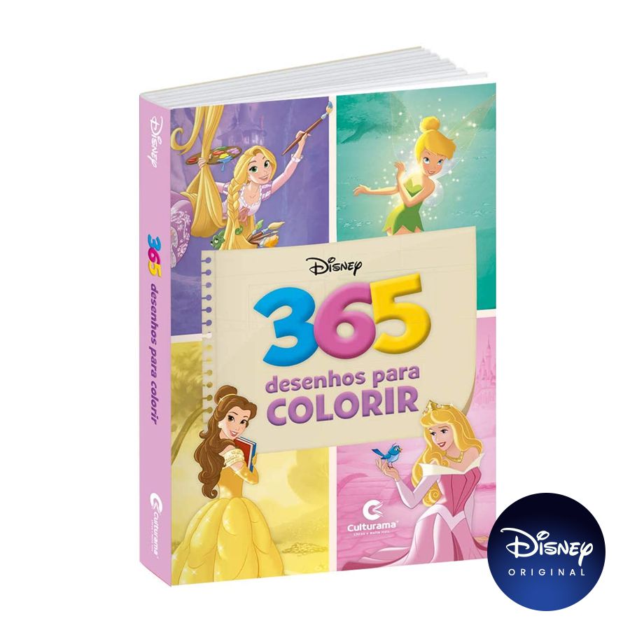 Livro 365 Desenhos Para Colorir Disney Princesas E Fadas - 01