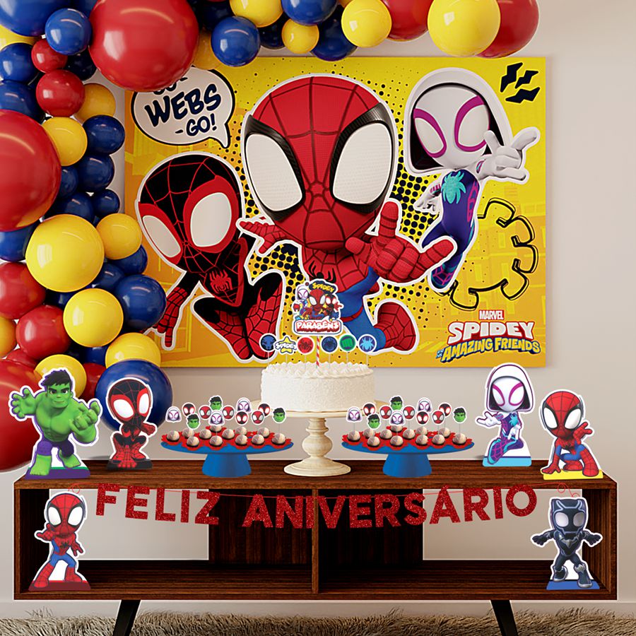 Kit Festa Fácil Spidey Amazing Friends - 39 PÇs - 1 UN - Piffer