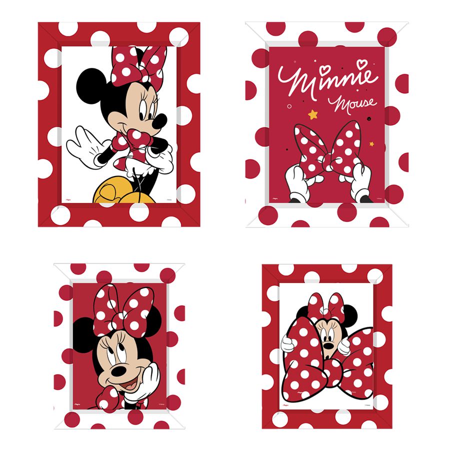 Kit 6 Quadros Princesas Disney Pop Art Decoração Moldura