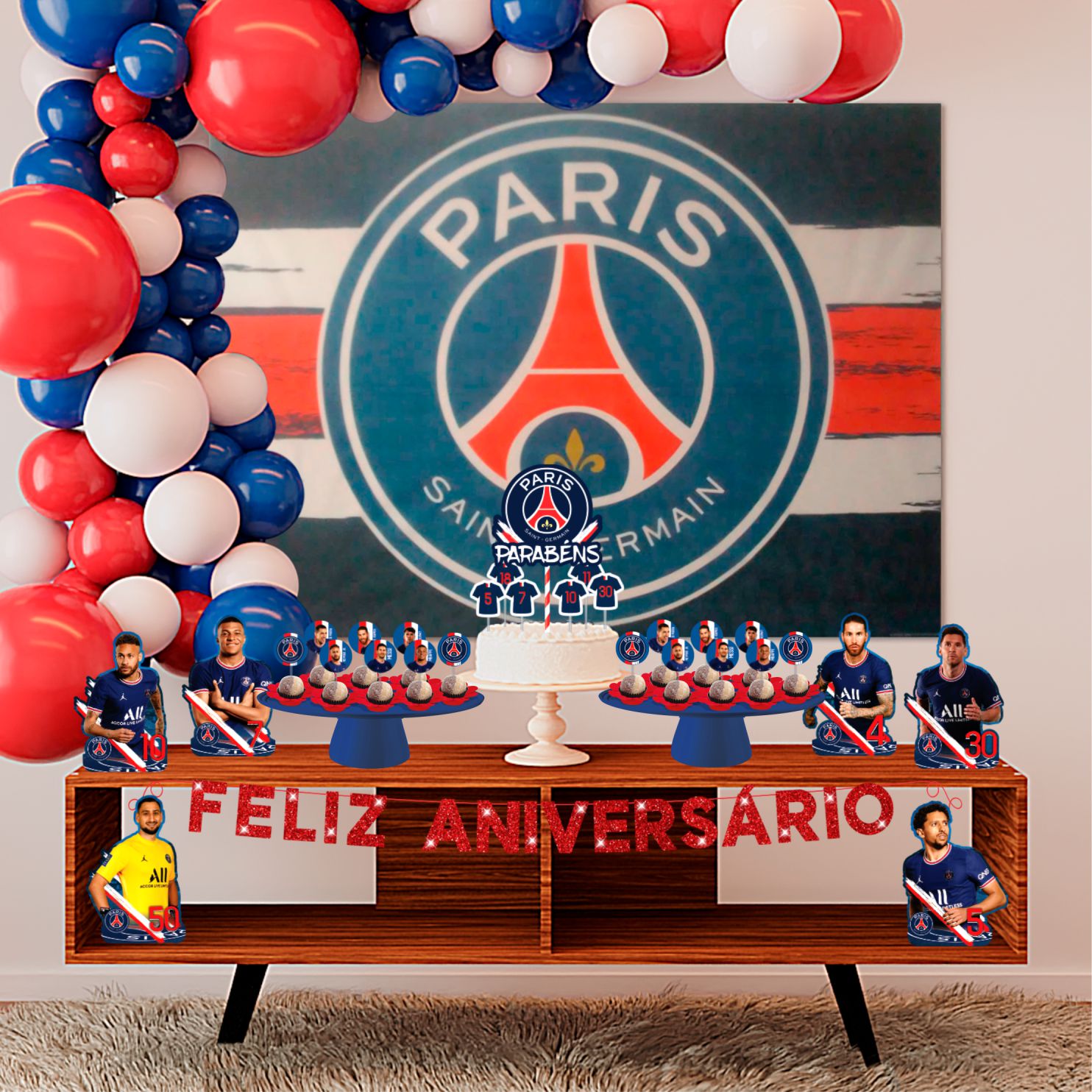 PSG kit de mesa tipo displays 9 peças pronta entrega