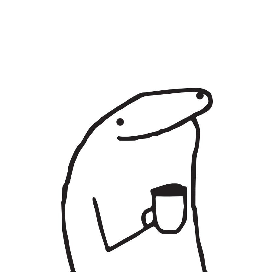 Caneca Meme Flork Boneco Palito Com Café Sem Café