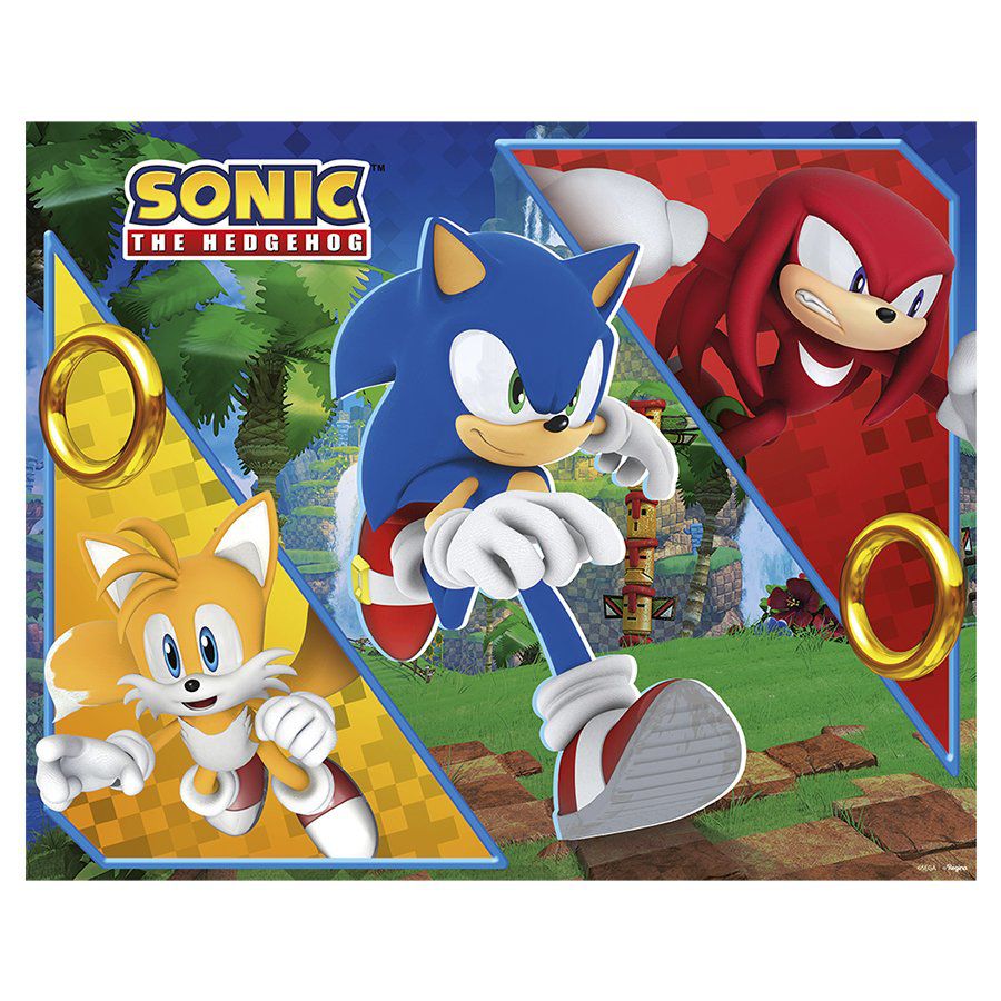 Kit Decorativo Painel Decorativo 64x45cm Sonic 2 + Personagens Destacáveis  07 und - Ref 118206.4 Regina - CCS Decorações