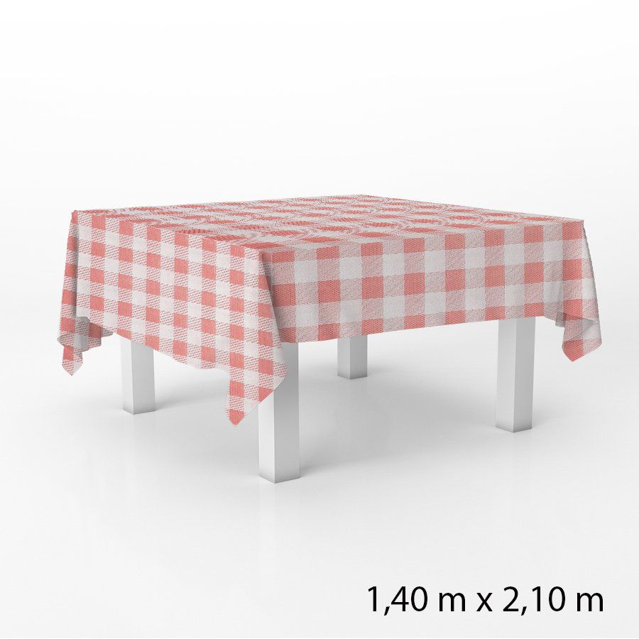 Toalha De Mesa Xadrez Vermelha