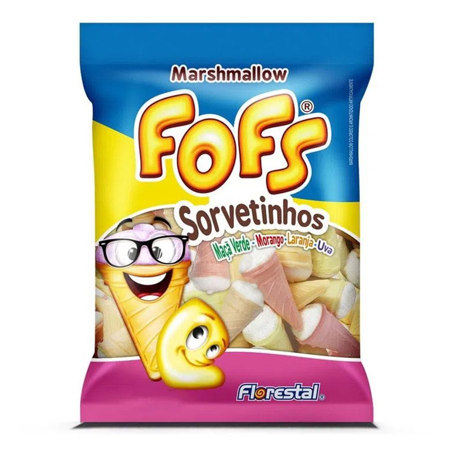 Marshmallow Fofs - Sorvetinho - Sabores Sortidos - 160 g - 1