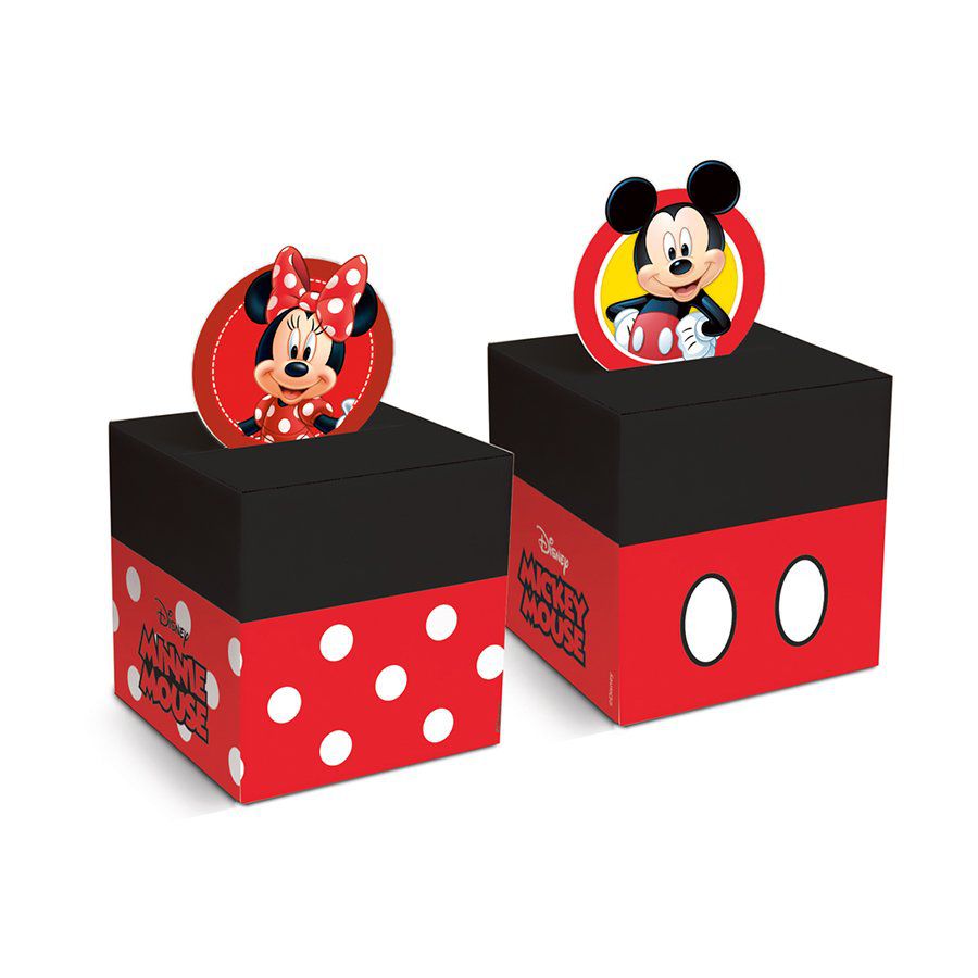 Caixa Pop-Up para Lembrancinhas Mickey e Minnie Composê - 10 unidades -  Rizzo - Rizzo Embalagens